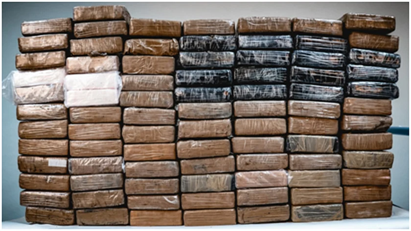 Foto von beschlagnahmtem Kokain durch die Polizei Bremen