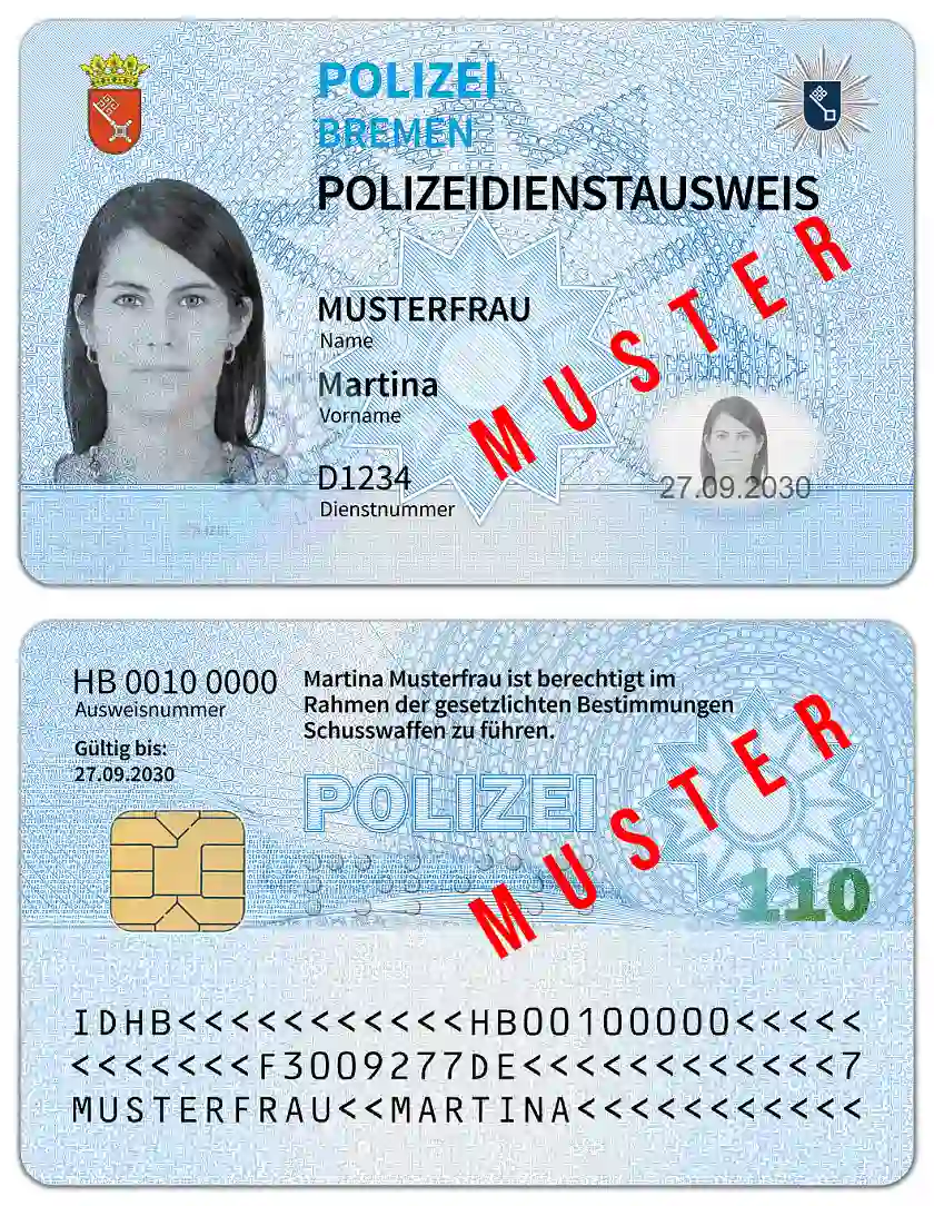 Bild des neuen Dienstausweises