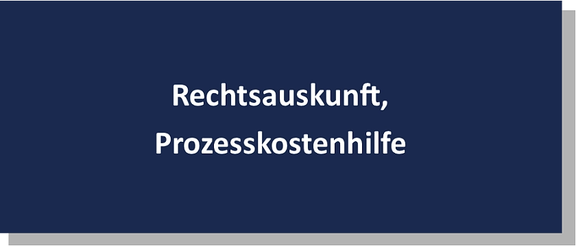 Rechtshilfe, Prozesskostenhilfe, Zeugenbetreuung und Opferentschädigung