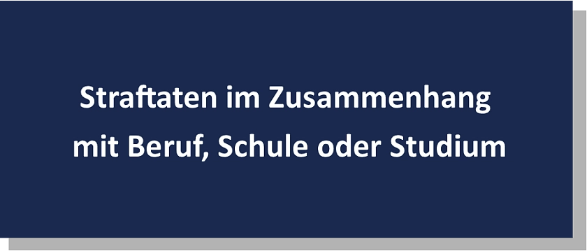 Hilfe bei Straftaten im Zusammenhang mit Schule, Beruf oder Studium