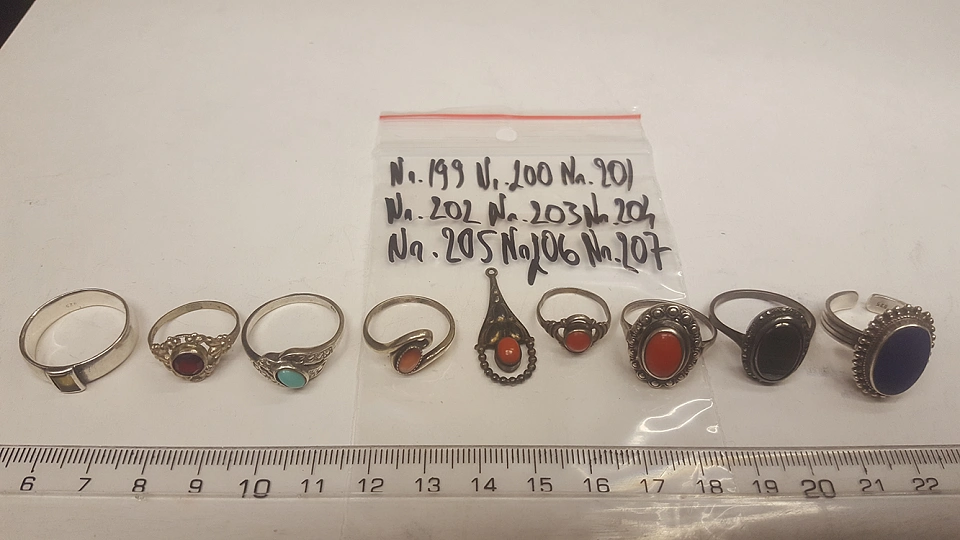 Asservate 197 bis 207: Diverse Ringe