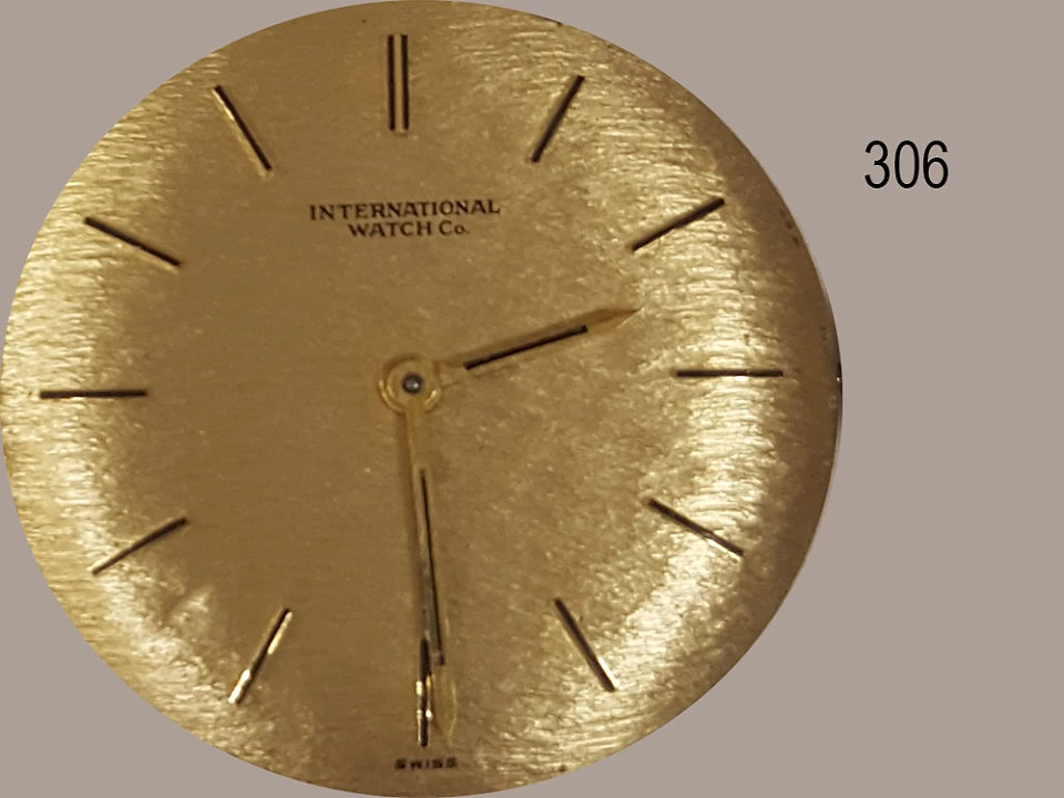 Asservat 306: Zifferblatt einer Uhr / International Watch Co. / Swiss
