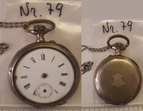 Asservat 79: Taschenuhr ohne Markenbezeichnung / ohne Zeiger