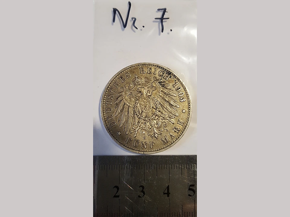 M&uuml;nze Nummer 7 - Deutsches Reich 1903, F&uuml;nf Mark