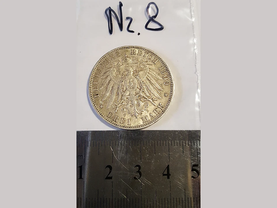 M&uuml;nze Nummer 8 - Deutsches Reich 1903 Drei Mark