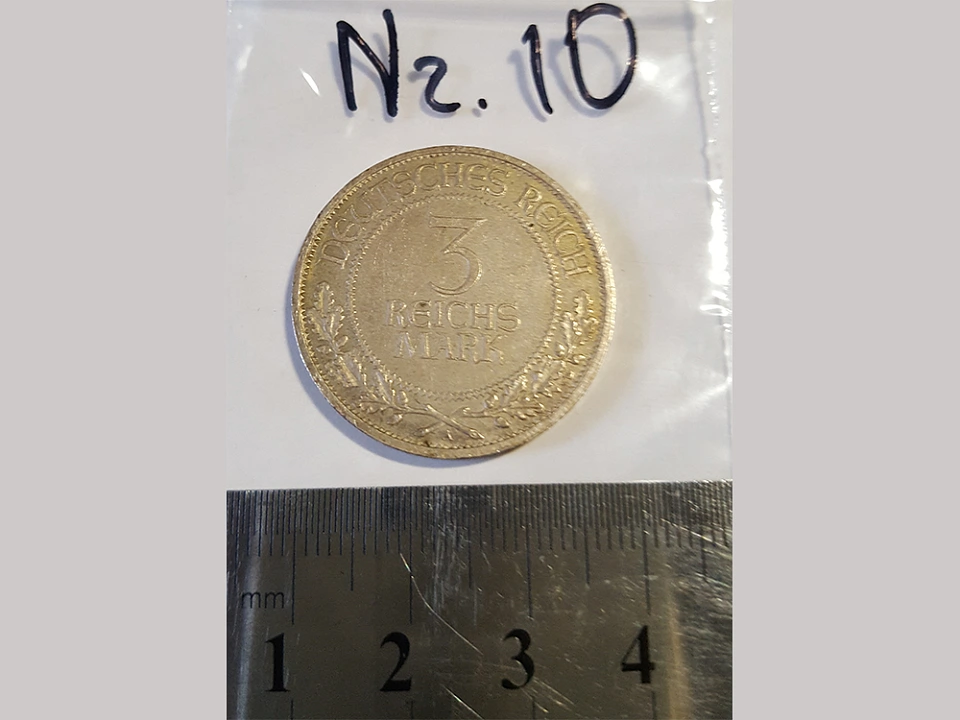 M&uuml;nze Nummer 10: Deutsches Reich, 3 Reichsmark