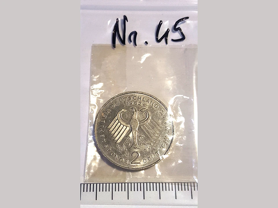 M&uuml;nze Nummer 45: Bundesrepublik Deutschland / 2 Deutsche Mark / 1982 / J