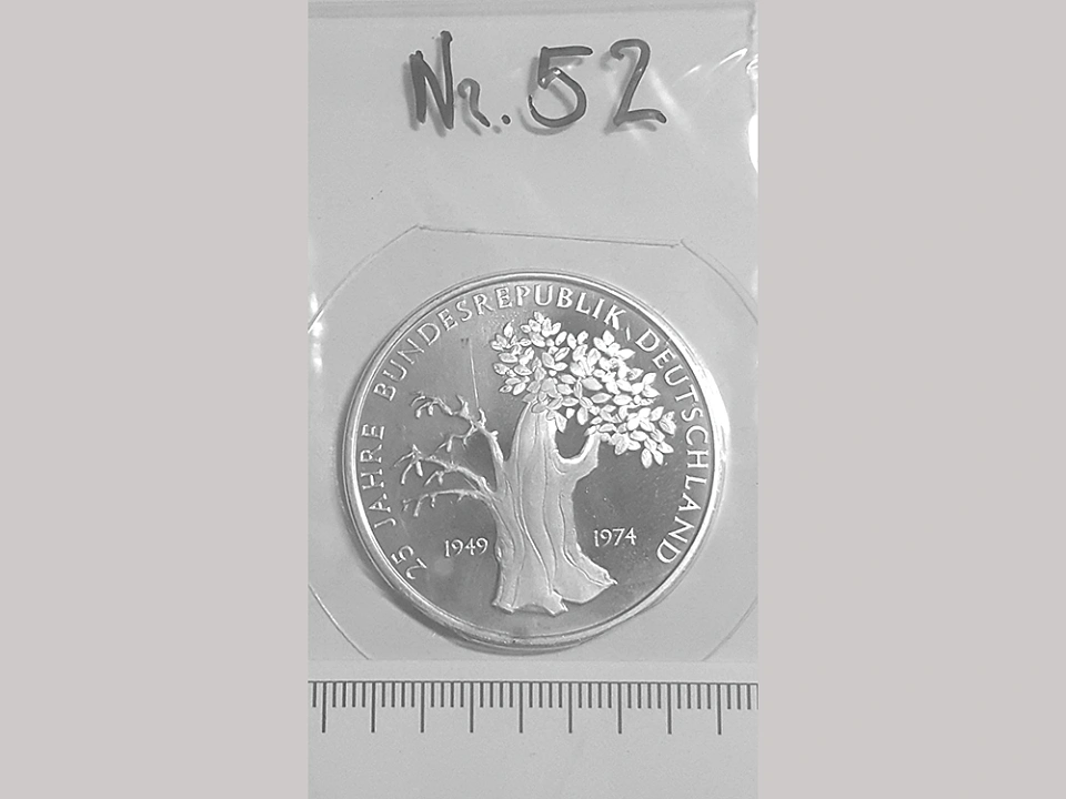 M&uuml;nze Nummer 52: 25 Jahre Bundesrepublik Deutschland / 1949 - 1974