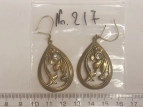 Asservat 217: zwei Ohrringe / florale Abbildung mit Steinen besetzt