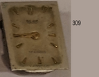 Asservat 309: rechteckiges Uhrwerk / verschwommen dargestellt 