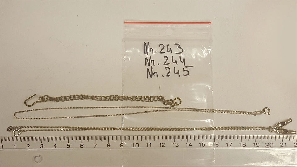 Asservat 243 bis 245: Bindeglied und Ketten