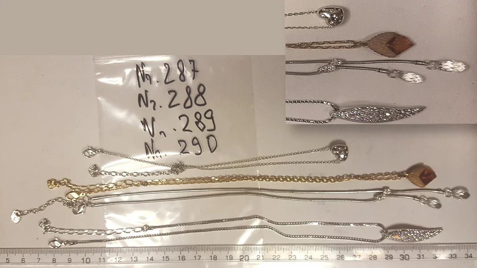 Asservate 287 bis 290: Diverse Ketten