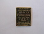 Abbildung einer mutmaßlich gestohlenen goldenen Briefmarke