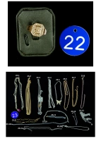 Abbildung einer mutmaßlich gestohlener Ketten und eines Rings 