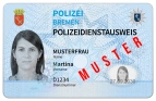 Dienstausweis der Polizei Bremen, Vorderseite