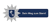 Dieses Bild zeigt das Nachwuchswerbelogo der Polizei Bremen mit dem Titel Dein Weg zum Stern
